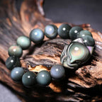 Rainbow Obsidian Fox Healing Positive Bracelet