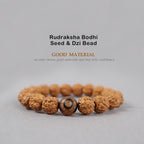 Tibet Rudraksha Bodhi Seed Dzi Bead Amber Turquoise Wealth Bracelet