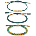 3 PCS Tibetan Copper Beads Healing Protection Luck Bracelet Set