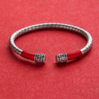 Tibet Om Mani Padme Hum Luck Red String Bracelet Bangle