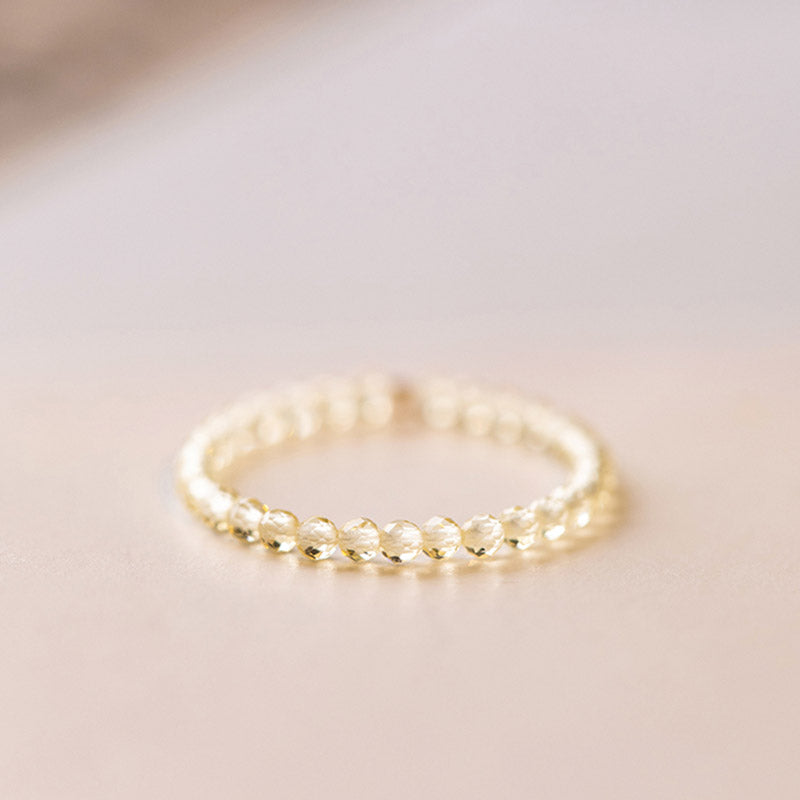 Natural Citrine Happiness Prosperity Ring