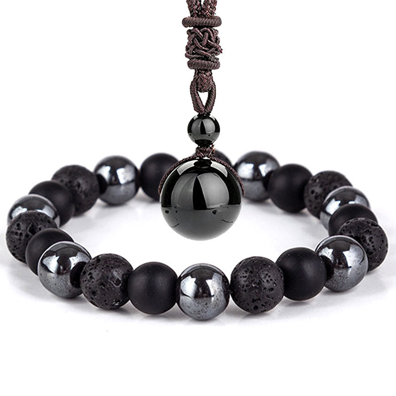 Tibetan Tiger's Eye Bracelet and Necklace Set