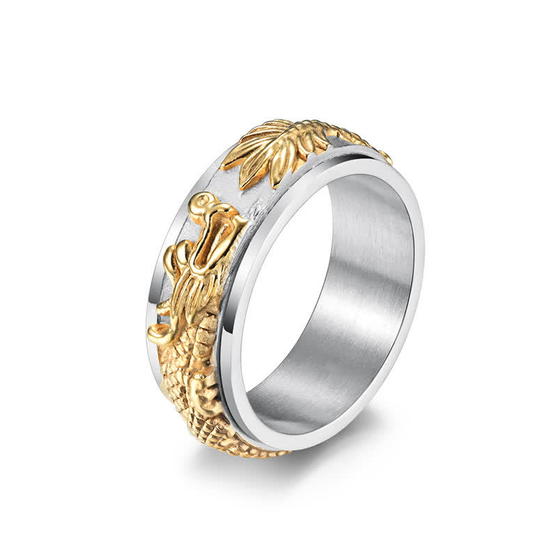 Dragon Titanium Steel Stimulation Rotatable Ring