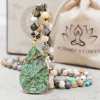 Natural Ocean Picasso Jasper Beaded Healing Necklace