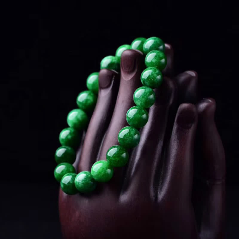 Cyan Jade Bead Calm Harmony Bracelet