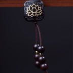 108 Mala Beads Tibetan Small Leaf Red Sandalwood Lotus Balance Bracelet