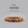 Tibet Rudraksha Bodhi Seed Dzi Bead Amber Turquoise Wealth Bracelet