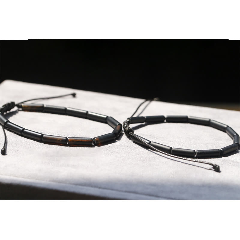 Black Onyx Bead Support Protection Bracelet