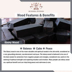 Tibetan Ebony Wood Square Beads Peace Calm Bracelet